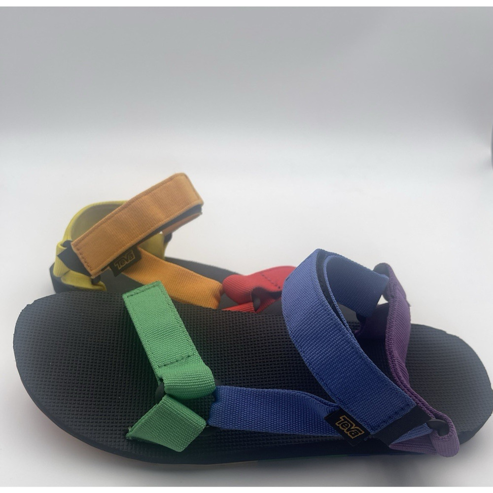 Teva Sandals Universal Pride Rainbow Colorblock Black Women's 12 Men's 10